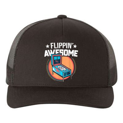 Pinball For Men Flippin' Awesome Flipping Arcade Yupoong Adult 5-Panel Trucker Hat