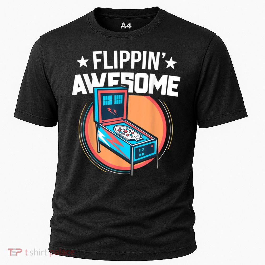 Pinball For Men Flippin' Awesome Flipping Arcade Performance Shirt