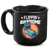 Pinball For Men Flippin' Awesome Flipping Arcade 15oz Campfire Ceramic Mug