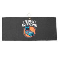 Pinball For Men Flippin' Awesome Flipping Arcade Large Microfiber Waffle Golf Towel