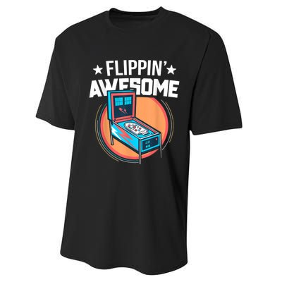 Pinball For Men Flippin' Awesome Flipping Arcade Performance Sprint T-Shirt