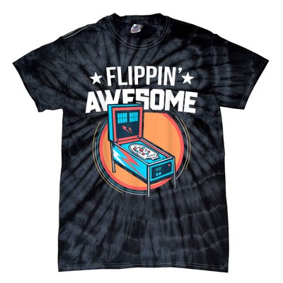 Pinball For Men Flippin' Awesome Flipping Arcade Tie-Dye T-Shirt