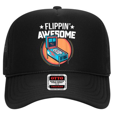 Pinball For Men Flippin' Awesome Flipping Arcade Trucker Hat