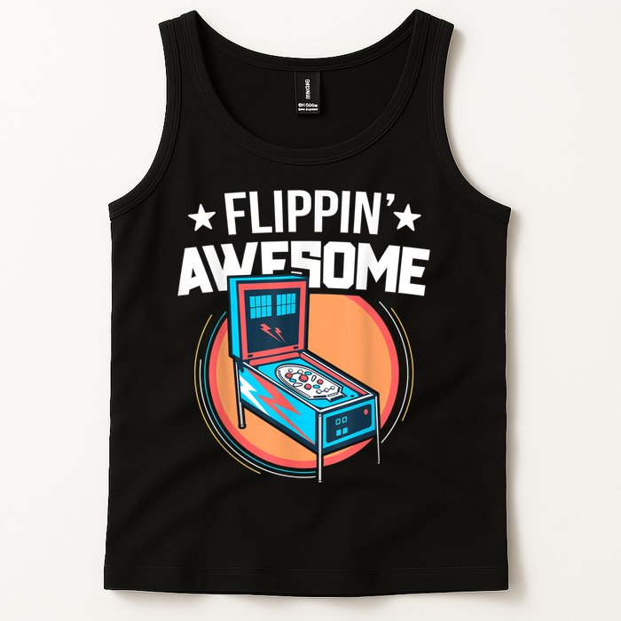 Pinball For Men Flippin' Awesome Flipping Arcade Tank Top