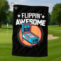 Pinball For Men Flippin' Awesome Flipping Arcade Golf Towel