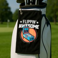 Pinball For Men Flippin' Awesome Flipping Arcade Golf Towel