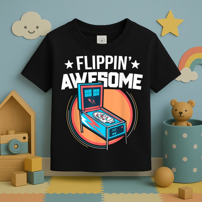 Pinball For Men Flippin' Awesome Flipping Arcade Toddler T-Shirt