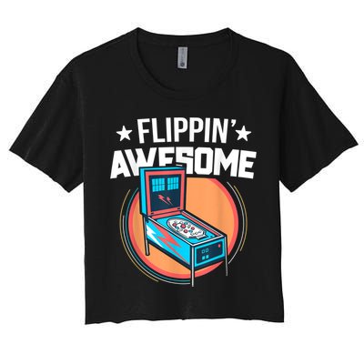 Pinball For Men Flippin' Awesome Flipping Arcade Crop Top