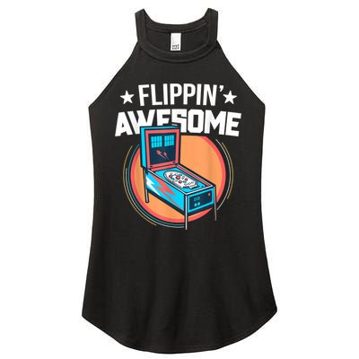 Pinball For Men Flippin' Awesome Flipping Arcade Women's Perfect Tri Rocker Tank
