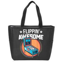 Pinball For Men Flippin' Awesome Flipping Arcade Zip Tote Bag
