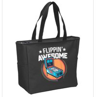 Pinball For Men Flippin' Awesome Flipping Arcade Zip Tote Bag