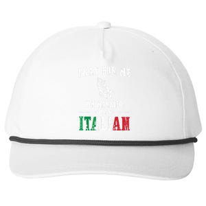 Pray For Me Im Married To An Italian Funny Gift Tee Snapback Five-Panel Rope Hat