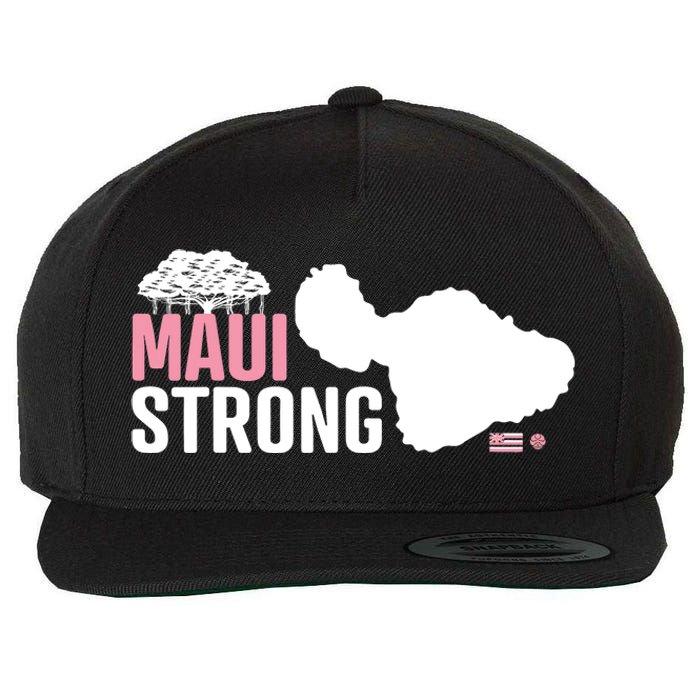 Pray For Maui Hawaii Strong Hawaii Fire Support Wool Snapback Cap