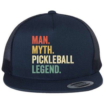 Pickleball Funny Man Myth Legend Father's Day Vintage Flatbill Hat