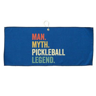 Pickleball Funny Man Myth Legend Father's Day Vintage Large Microfiber Waffle Golf Towel