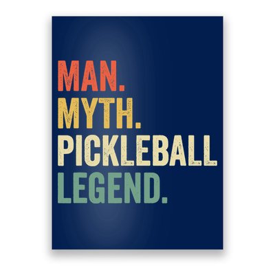 Pickleball Funny Man Myth Legend Father's Day Vintage Poster