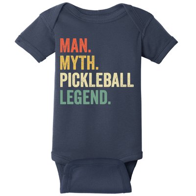 Pickleball Funny Man Myth Legend Father's Day Vintage Baby Bodysuit