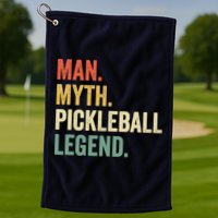 Pickleball Funny Man Myth Legend Father's Day Vintage Golf Towel