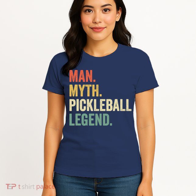 Pickleball Funny Man Myth Legend Father's Day Vintage Womens T-Shirt