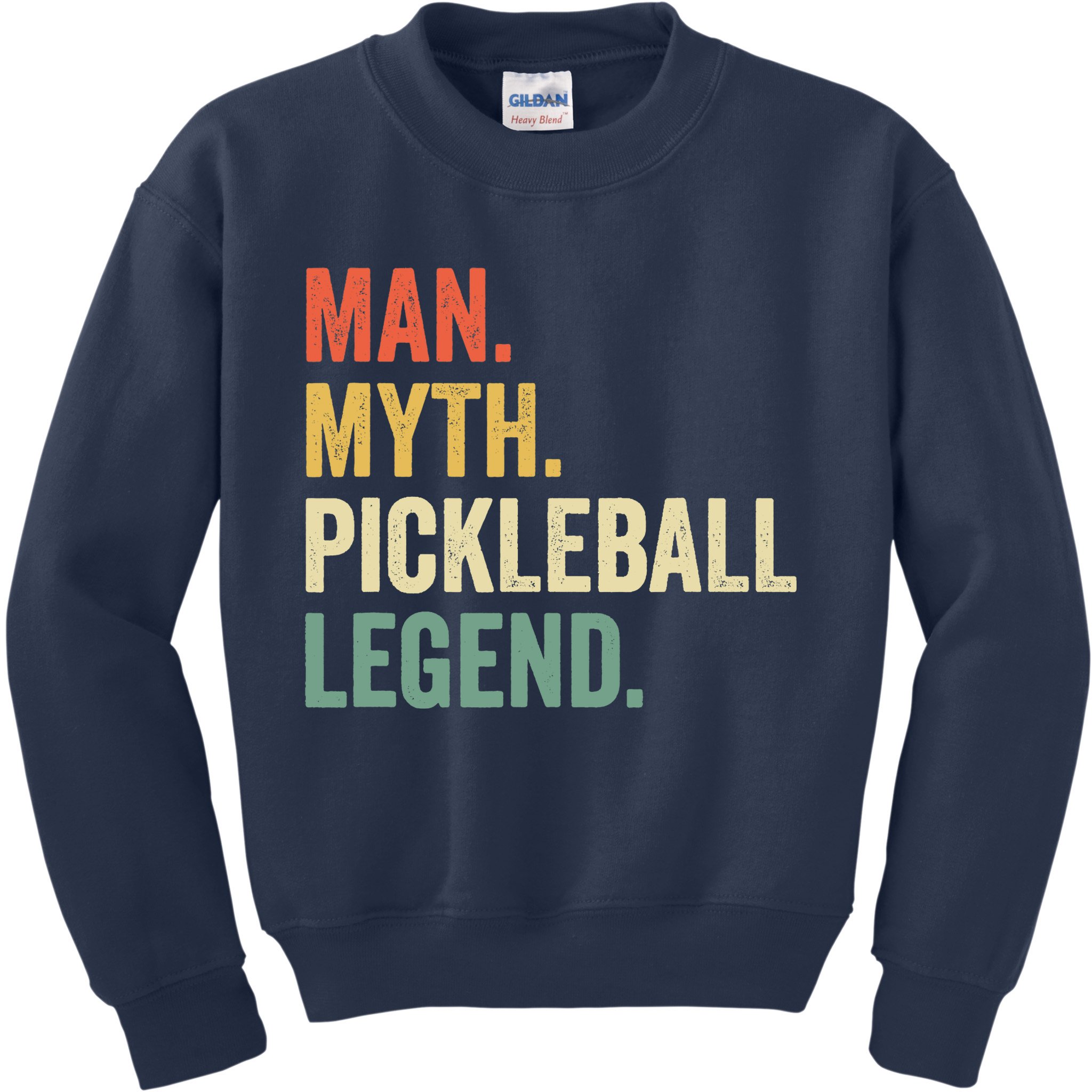 Pickleball Funny Man Myth Legend Father's Day Vintage Kids Sweatshirt