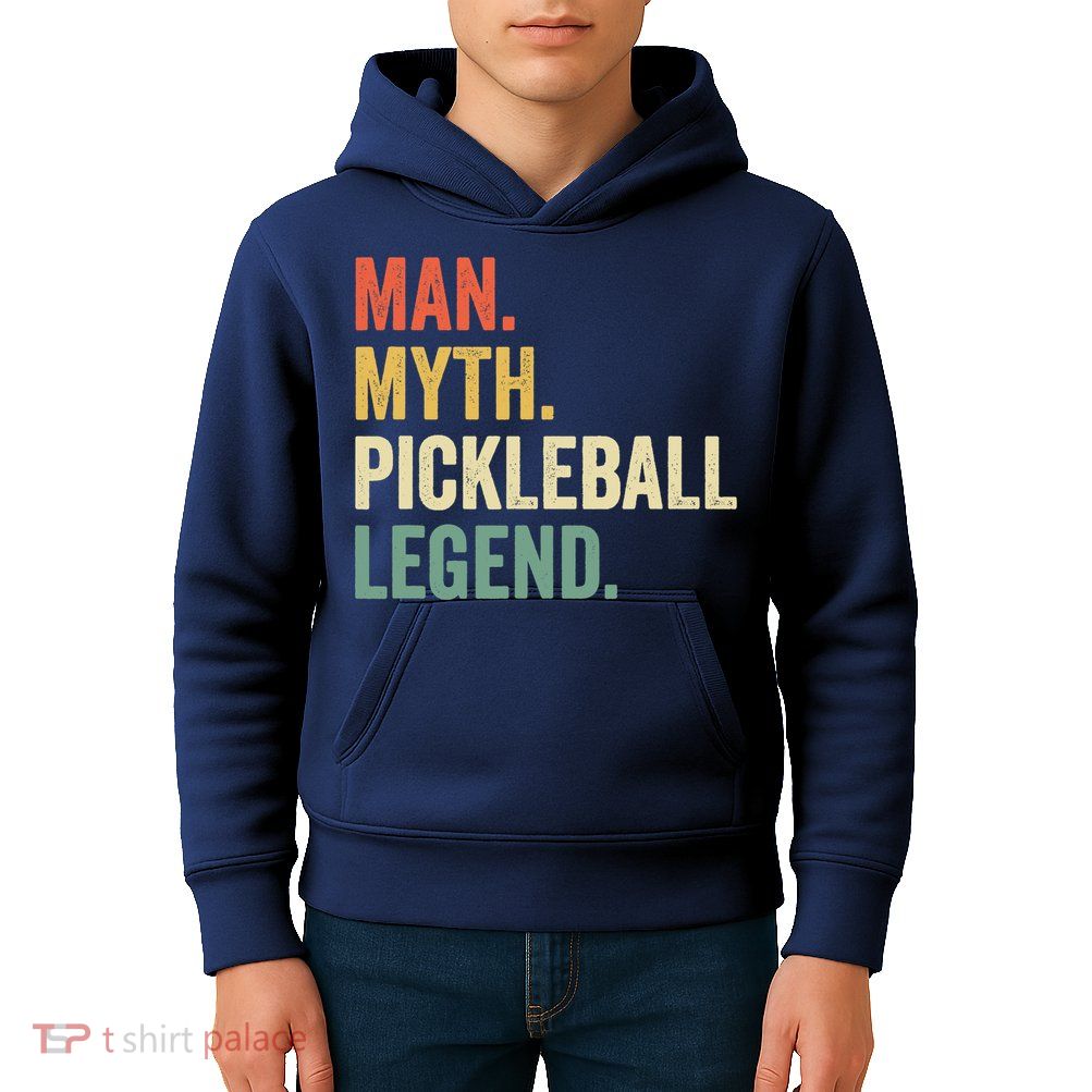 Pickleball Funny Man Myth Legend Father's Day Vintage Kids Hoodie