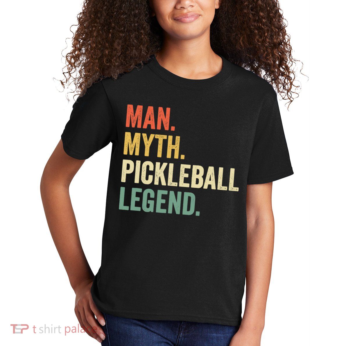 Pickleball Funny Man Myth Legend Father's Day Vintage Kids T-Shirt