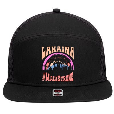 Pray For Maui Hawaii Strong Tee Apparel Matching Family 7 Panel Mesh Trucker Snapback Hat