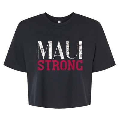 Pray For Maui Hawaii Strong Bella+Canvas Jersey Crop Tee