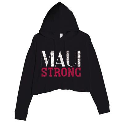 Pray For Maui Hawaii Strong Crop Fleece Hoodie