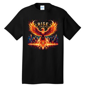 Phoenix Fire Mythical Bird Inspirational Motivational Tall T-Shirt