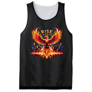 Phoenix Fire Mythical Bird Inspirational Motivational Mesh Reversible Basketball Jersey Tank