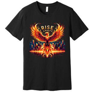 Phoenix Fire Mythical Bird Inspirational Motivational Premium T-Shirt