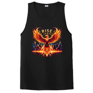 Phoenix Fire Mythical Bird Inspirational Motivational PosiCharge Competitor Tank