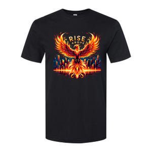 Phoenix Fire Mythical Bird Inspirational Motivational Softstyle CVC T-Shirt