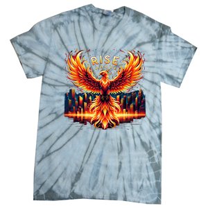 Phoenix Fire Mythical Bird Inspirational Motivational Tie-Dye T-Shirt