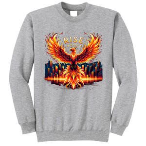 Phoenix Fire Mythical Bird Inspirational Motivational Tall Sweatshirt