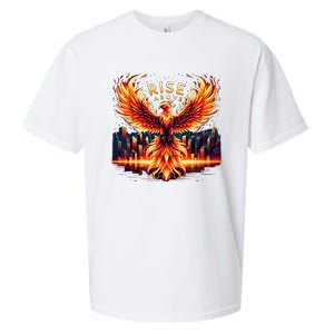 Phoenix Fire Mythical Bird Inspirational Motivational Sueded Cloud Jersey T-Shirt