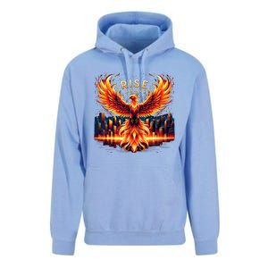 Phoenix Fire Mythical Bird Inspirational Motivational Unisex Surf Hoodie