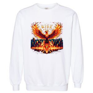 Phoenix Fire Mythical Bird Inspirational Motivational Garment-Dyed Sweatshirt