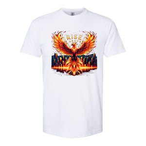 Phoenix Fire Mythical Bird Inspirational Motivational Softstyle CVC T-Shirt