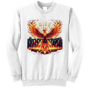 Phoenix Fire Mythical Bird Inspirational Motivational Sweatshirt