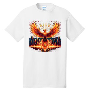 Phoenix Fire Mythical Bird Inspirational Motivational Tall T-Shirt