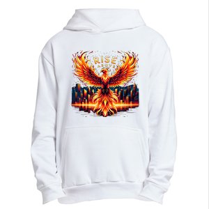 Phoenix Fire Mythical Bird Inspirational Motivational Urban Pullover Hoodie