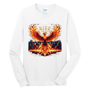 Phoenix Fire Mythical Bird Inspirational Motivational Tall Long Sleeve T-Shirt