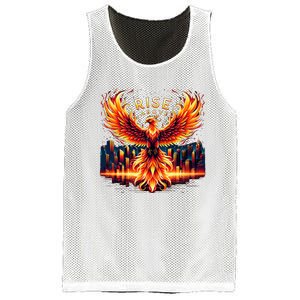 Phoenix Fire Mythical Bird Inspirational Motivational Mesh Reversible Basketball Jersey Tank