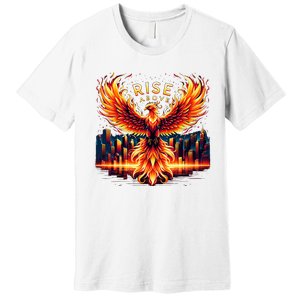 Phoenix Fire Mythical Bird Inspirational Motivational Premium T-Shirt