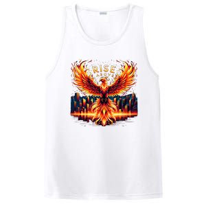 Phoenix Fire Mythical Bird Inspirational Motivational PosiCharge Competitor Tank