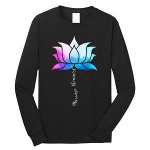 Ph Funny Massage Therapist Costume Color Lotus Therapy Long Sleeve Shirt