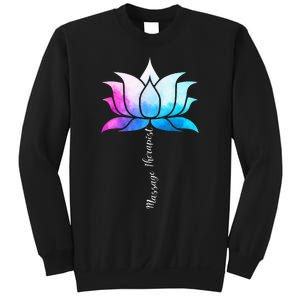 Ph Funny Massage Therapist Costume Color Lotus Therapy Sweatshirt