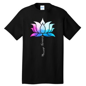 Ph Funny Massage Therapist Costume Color Lotus Therapy Tall T-Shirt